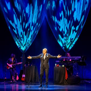 Engelbert Humperdinck on stage at Her Majesty's Theatre
