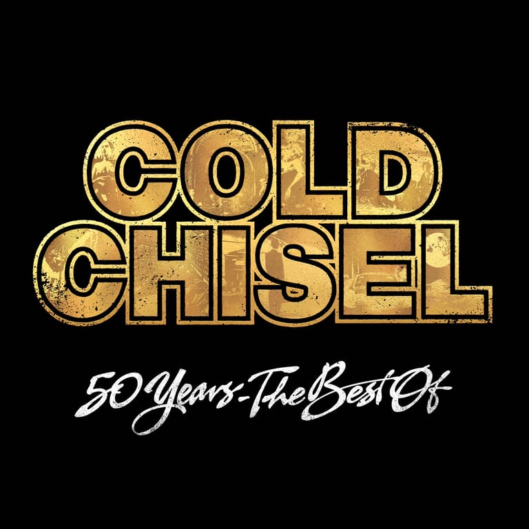 Gold Chisel logo with "50 Years The Best Of" text in gold lettering on black background.