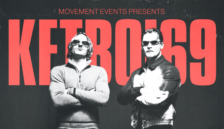Two men in sunglasses and casual shirts stand with arms crossed against a dark background with red "KERBDOG" text.