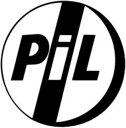 PiL logo with black stylised letters on a white circular background.