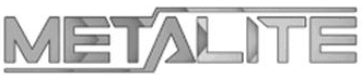 Metalite logo in grey outlined capital letters.